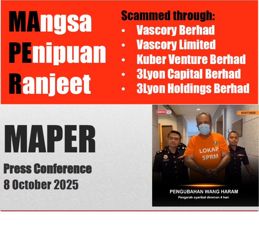 MaPeR Press Conference - NuSentral Kuala Lumpur on 8 October 2025